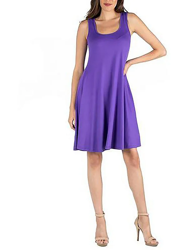 Womens Solid Scoop Neck Shift Dress Best-selling unclassified dresses