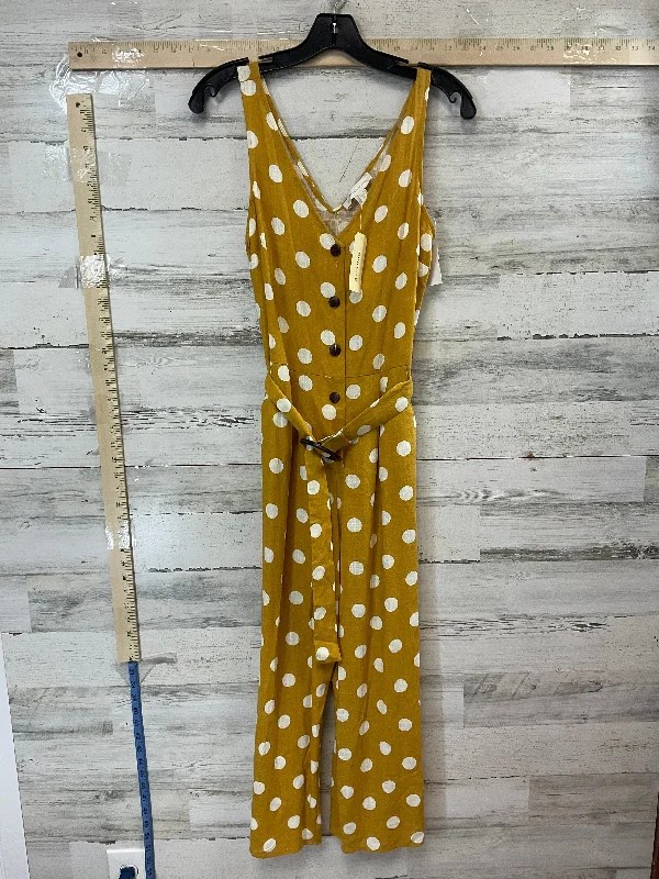 Yellow Jumpsuit Monteau, Size M Beaded unclassified dresses